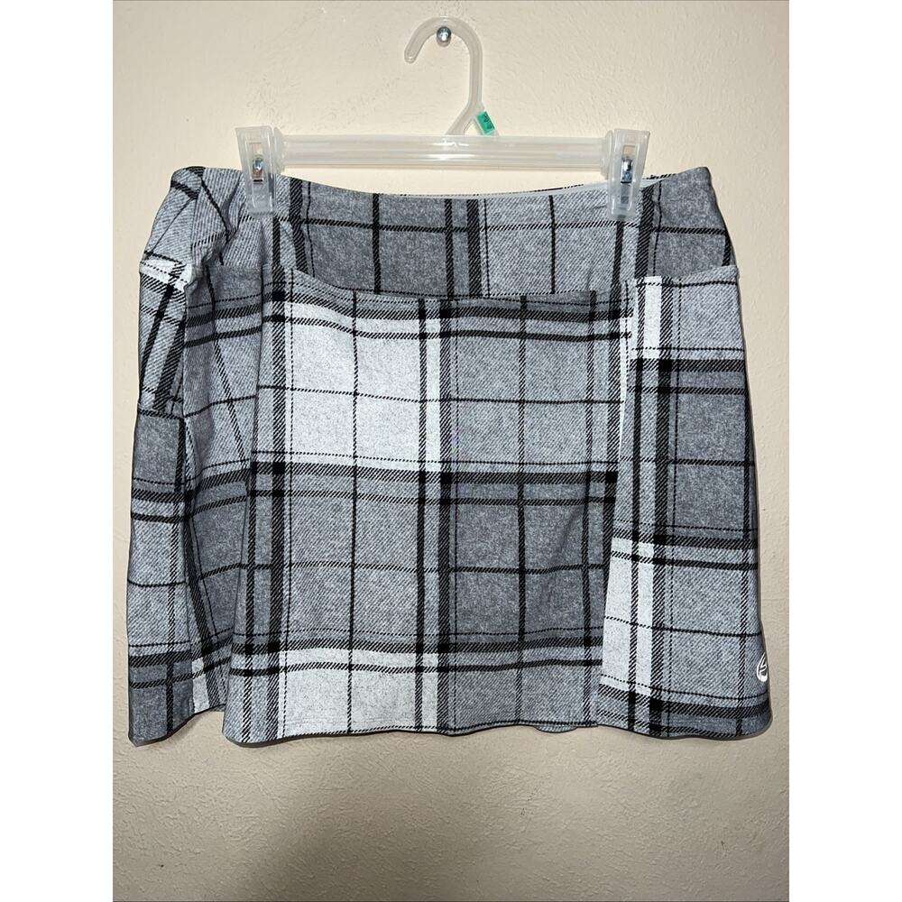 WOMEN'S FORAY GOLF SKORT, SIZE: XL, COLOR: Grey Black Plaid Pocket Stretch